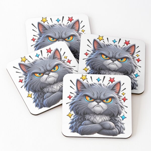 Aperçu de l'œuvre Chat grincheux créée et vendue par TATOXIDE.