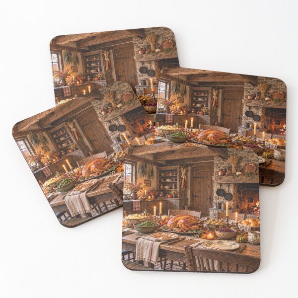 Item preview, Rustic Thanksgiving Farmhouse Kitchen Feast Backdrop designed and sold by TXLou.