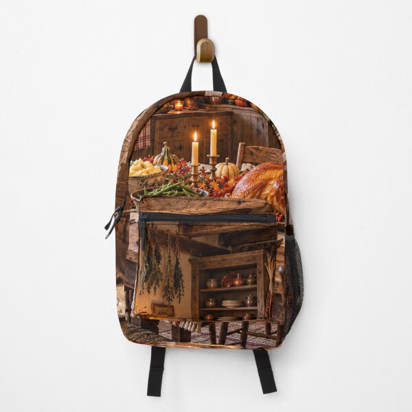 Item preview, Rustic Thanksgiving Farmhouse Kitchen Feast Backdrop designed and sold by TXLou.
