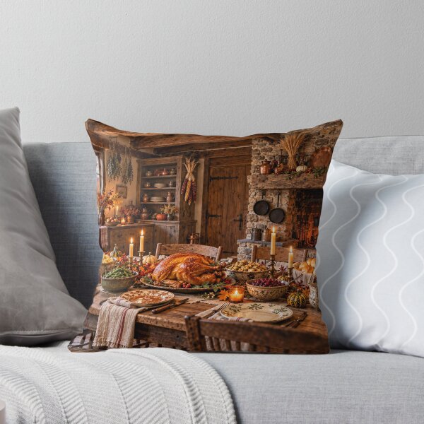 Item preview, Rustic Thanksgiving Farmhouse Kitchen Feast Backdrop designed and sold by TXLou.