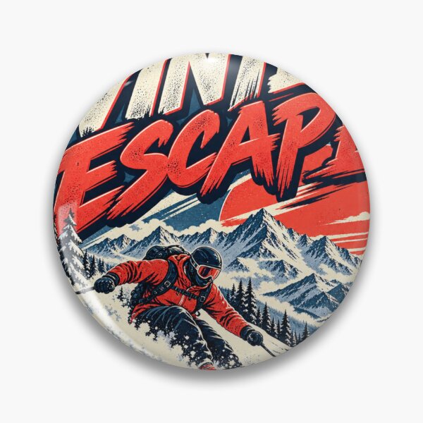 Item preview, Winter Escape Vintage Alpine Ski Adventure designed and sold by CodePaws Creations.