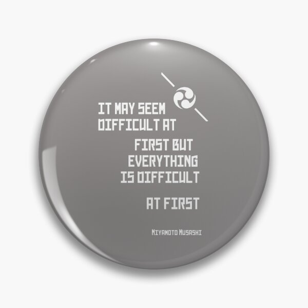 Item preview, Musashi Quote Difficult At First Pixel Tee-19 designed and sold by LWright123.