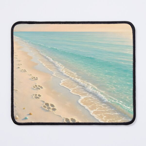 Item preview, Dog Paw Prints on Sandy Beach designed and sold by Sybille-Yates.