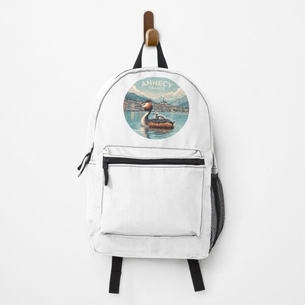 Item preview, Annecy France: Great Crested Grebe and Chick designed and sold by CircinusStore.