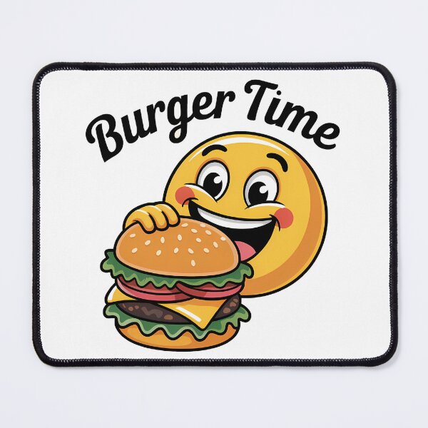 Item preview, Burger Time Happy Emoji Cheeseburger Funny Foodie designed and sold by LoFizzy.