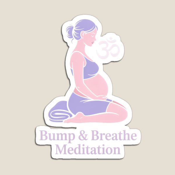 Item preview, Bump And Breathe Meditation Pink Lavender Om designed and sold by 108stillness.