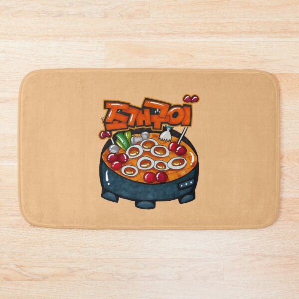 Item preview, Hand-Drawn Grilled Clams with Retro Korean Lettering designed and sold by lazypencil.art.
