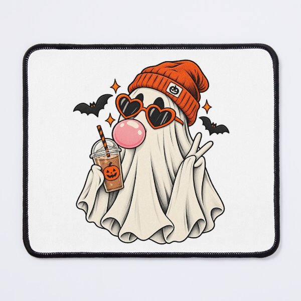 Item preview, Cute Halloween Ghost Bubblegum Heart Sunglasses Coffee Vibes designed and sold by TiaraHans.