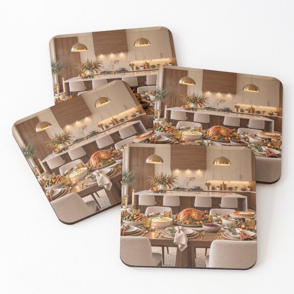 Item preview, Modern Thanksgiving Kitchen Feast Backdrop designed and sold by TXLou.