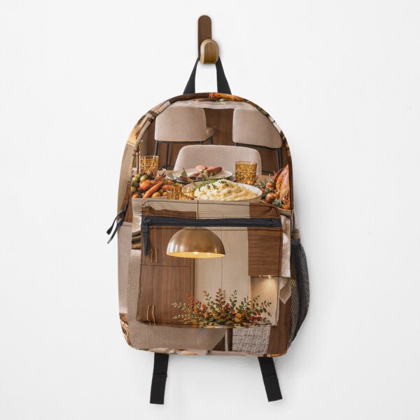 Item preview, Modern Thanksgiving Kitchen Feast Backdrop designed and sold by TXLou.