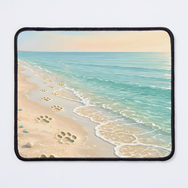 Item preview, Dog Paw Prints on Sandy Beach designed and sold by Sybille-Yates.