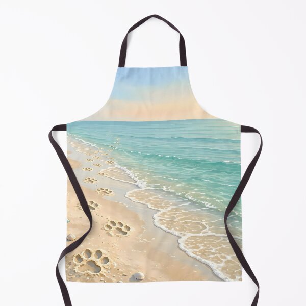 Item preview, Dog Paw Prints on Sandy Beach designed and sold by Sybille-Yates.