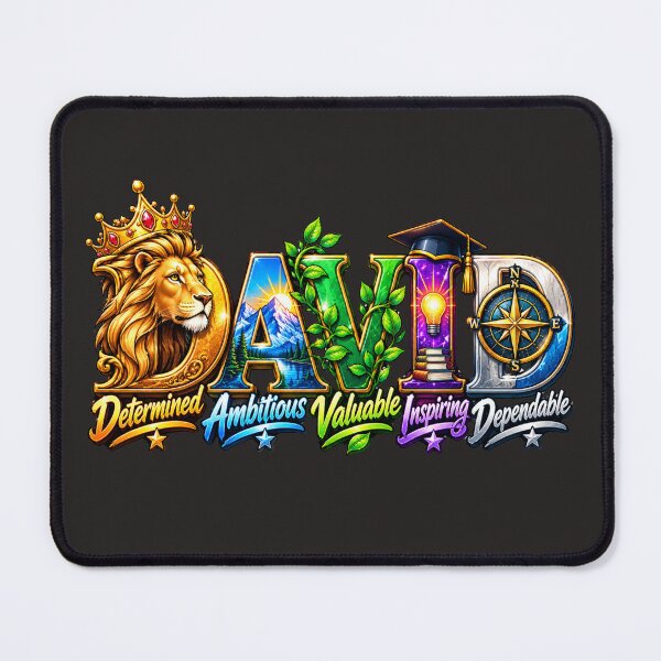 Item preview, David Name Positive Traits Colorful Typography designed and sold by MilikDesignsPro.
