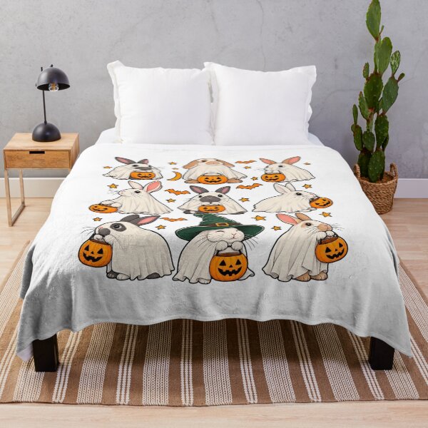 Item preview, Cute Halloween Ghost Bunnies Pumpkin Trick Or Treat designed and sold by TiaraHans.