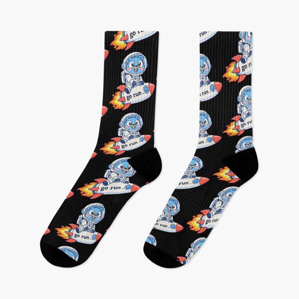 Item preview, Golang gopher mascot Go run astronaut designed and sold by Olena Du.