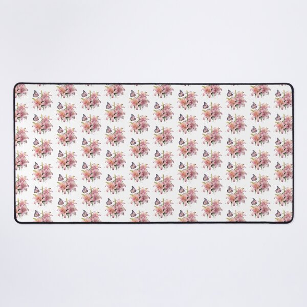 Item preview, Pink Lily Butterfly | Elegant Floral Aesthetic Art designed and sold by Mandayartstudio.