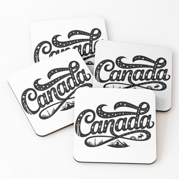 Item preview, Canada Script Lettering Moose Mountains Retro designed and sold by LoFizzy.