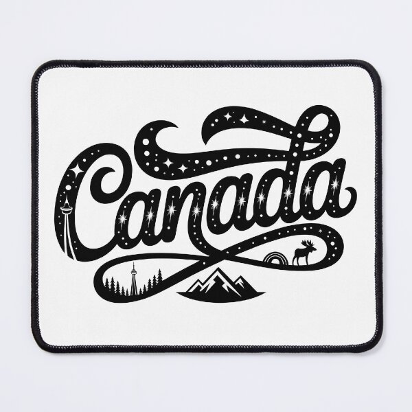 Item preview, Canada Script Lettering Moose Mountains Retro designed and sold by LoFizzy.
