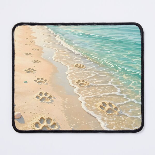 Item preview, Dog Paw Prints on Sandy Beach designed and sold by Sybille-Yates.