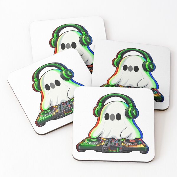 Item preview, Cute Halloween Ghost DJ Neon Music Party designed and sold by TiaraHans.