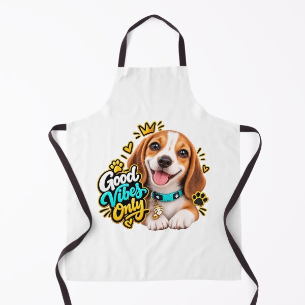 Item preview, Cute Smiling Beagle Puppy – Funny Dog Smirk Teal Collar Graphic designed and sold by FlatInkStudio.