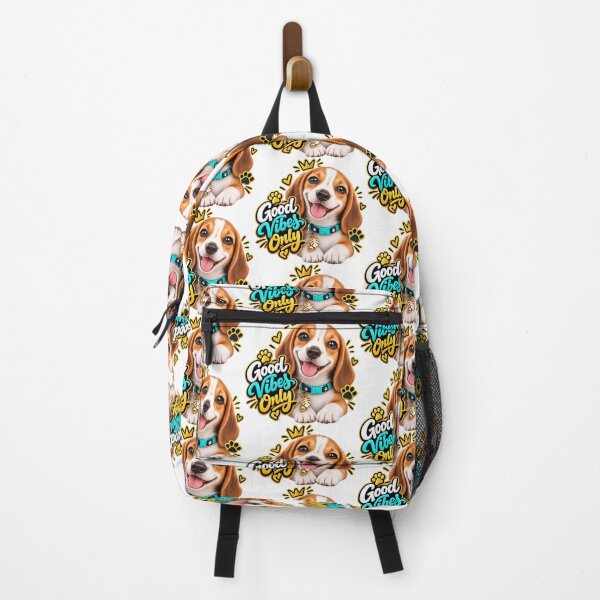 Item preview, Cute Smiling Beagle Puppy – Funny Dog Smirk Teal Collar Graphic designed and sold by FlatInkStudio.