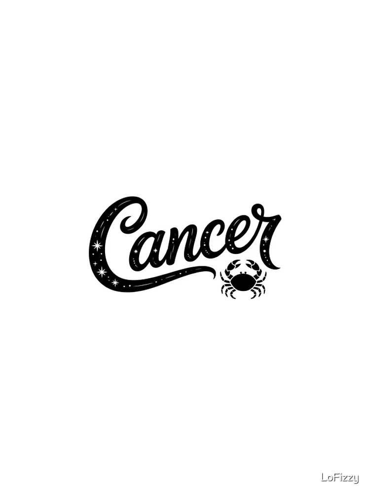 Thumbnail 4 of 4, iPhone Case, Cancer Zodiac Sign Starry Script Lettering designed and sold by LoFizzy.