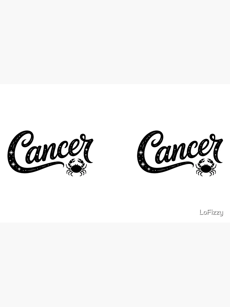 Thumbnail 4 of 4, Coffee Mug, Cancer Zodiac Sign Starry Script Lettering designed and sold by LoFizzy.