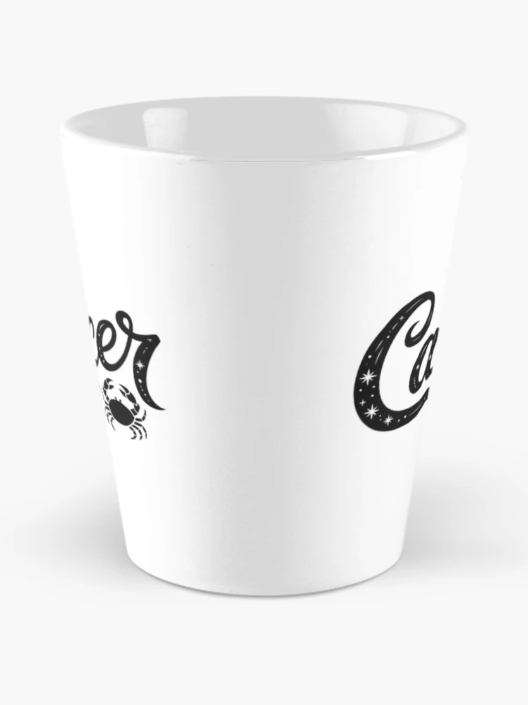 Thumbnail 2 of 4, Coffee Mug, Cancer Zodiac Sign Starry Script Lettering designed and sold by LoFizzy.