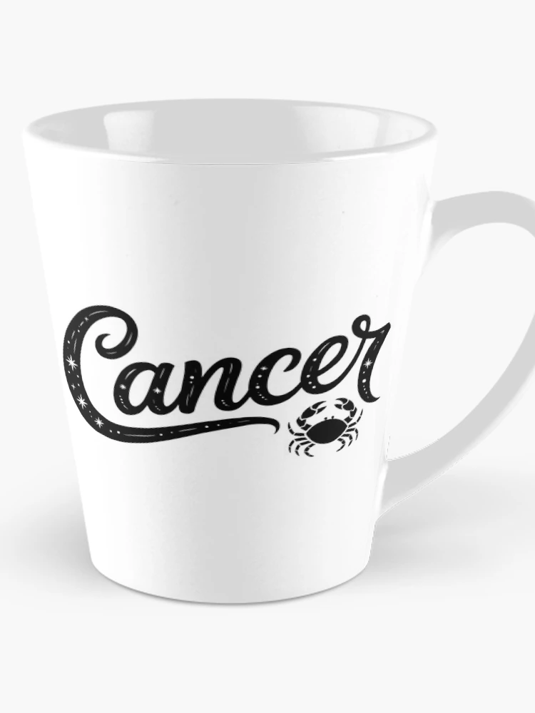 Thumbnail 1 of 4, Coffee Mug, Cancer Zodiac Sign Starry Script Lettering designed and sold by LoFizzy.