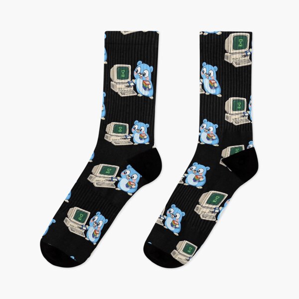 Item preview, Golang gopher mascot Go playing games designed and sold by Olena Du.