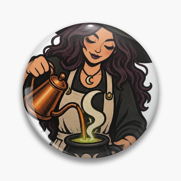 Item preview, Midnight Brew Witch Barista Cauldron Coffee designed and sold by gallleriaworld.