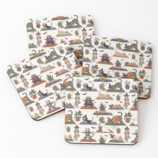 Item preview, Halloween cat yoga pattern funny cute pet lover kitty spooky  designed and sold by Wowbuystore.
