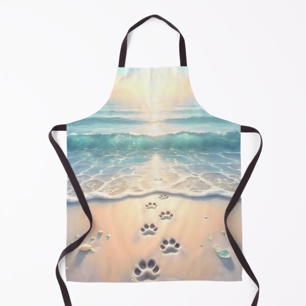 Item preview, Dog Paw Prints on Sandy Beach designed and sold by Sybille-Yates.