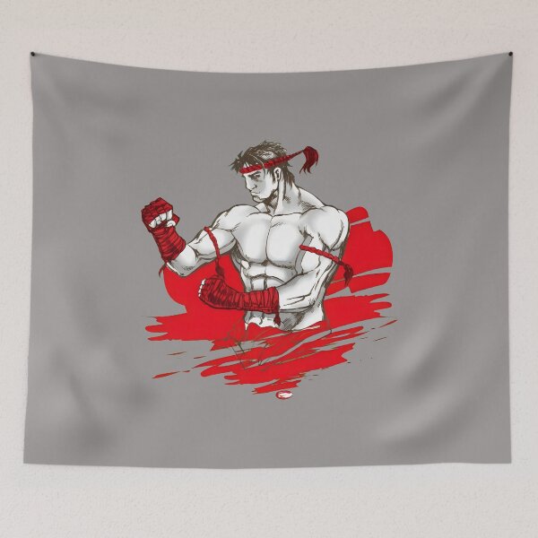 Item preview, Muscular Fighter Red Wrap Warrior Design-57 designed and sold by MatthiasImhof.