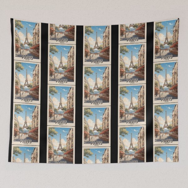 Item preview, Retro Vintage Paris Poster With Eiffel Tower - Travel Poster designed and sold by kopilochoa.