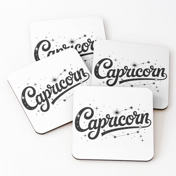Item preview, Capricorn Zodiac Sign Starry Script Lettering designed and sold by LoFizzy.