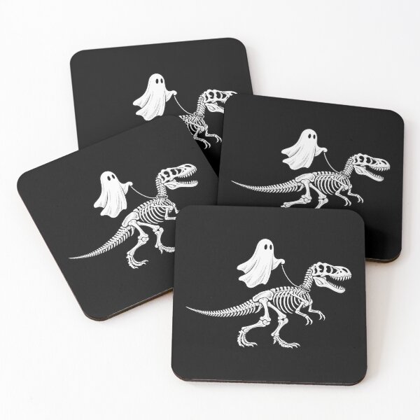 Item preview, Cute Halloween Ghost Riding Dinosaur Skeleton  designed and sold by Phil Ben.