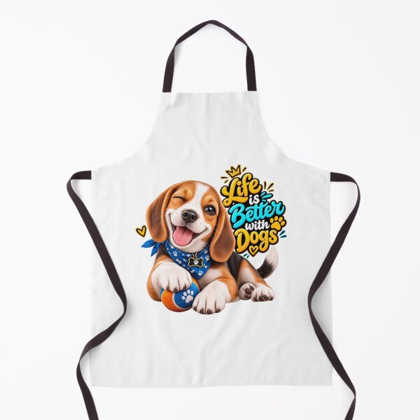 Item preview, Life Is Better With Dogs – Cute Winking Beagle Puppy Graphic designed and sold by FlatInkStudio.