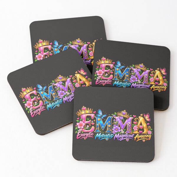 Item preview, Emma Name Positive Traits Colorful Typography designed and sold by MilikDesignsPro.