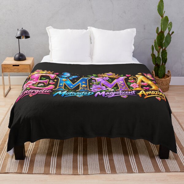 Item preview, Emma Name Positive Traits Colorful Typography designed and sold by MilikDesignsPro.