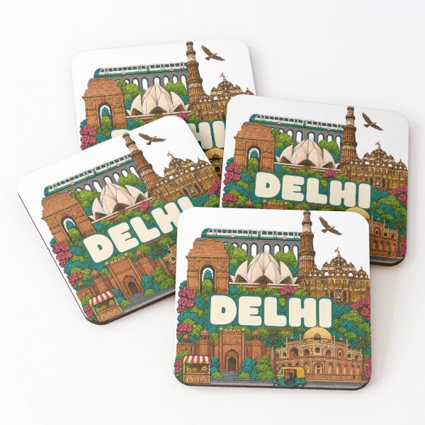 Item preview, Delhi India Landmarks Travel Art designed and sold by stg-reigns.
