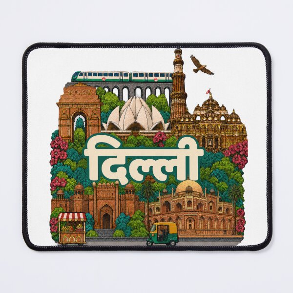 Item preview, Dilli दिल्ली Hindi Delhi Landmarks Art designed and sold by stg-reigns.
