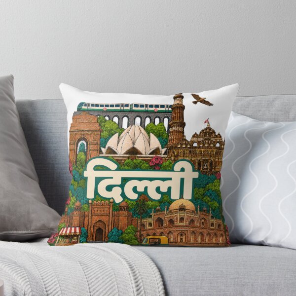 Item preview, Dilli दिल्ली Hindi Delhi Landmarks Art designed and sold by stg-reigns.