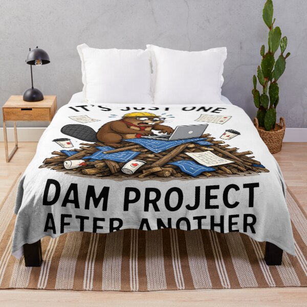 Item preview, It's Just One Dam Project After Another – Funny Beaver designed and sold by Printed Mistakes.