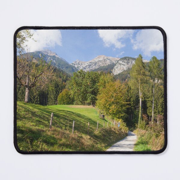 Item preview, Mountains of the Karwendel range with forest and hiking trail near Innsbruck designed and sold by Torsten Krüger.
