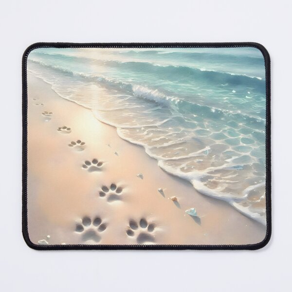 Item preview, Dog Paw Prints on Sandy Beach designed and sold by Sybille-Yates.