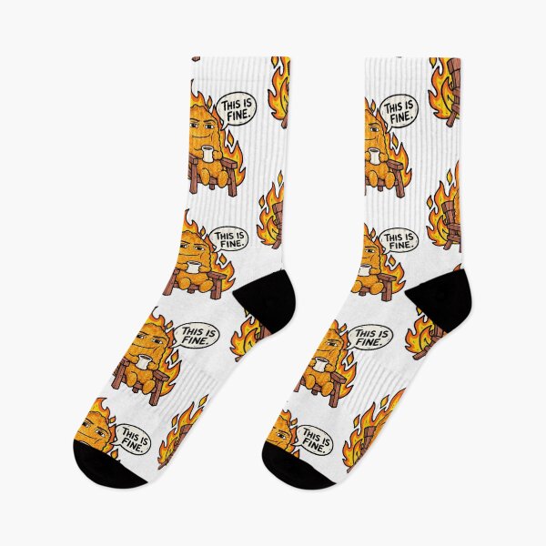 Item preview, This Is Fine Chicken Nugget Coffee Meme designed and sold by MonkiFlipp.