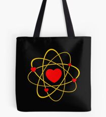 Atoms heart love positive energy Tote Bag