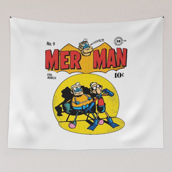 Item preview, Retro MerMan Comic Style Funny designed and sold by WatercolorWhis.